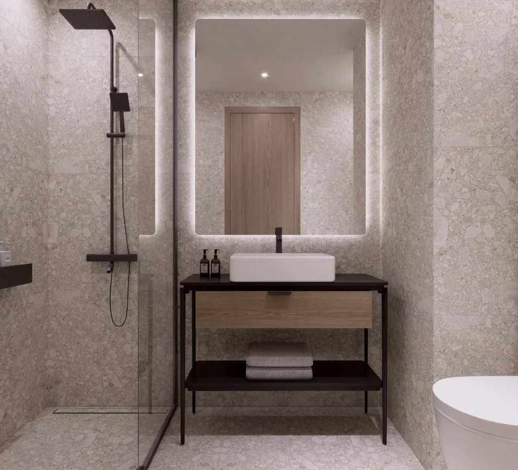 MARĒ one-bedroom seaside residence interior, Eretria